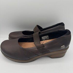 Keen Women's Mora Mary Jane Brown Leather Slip on Shoe Size 9
